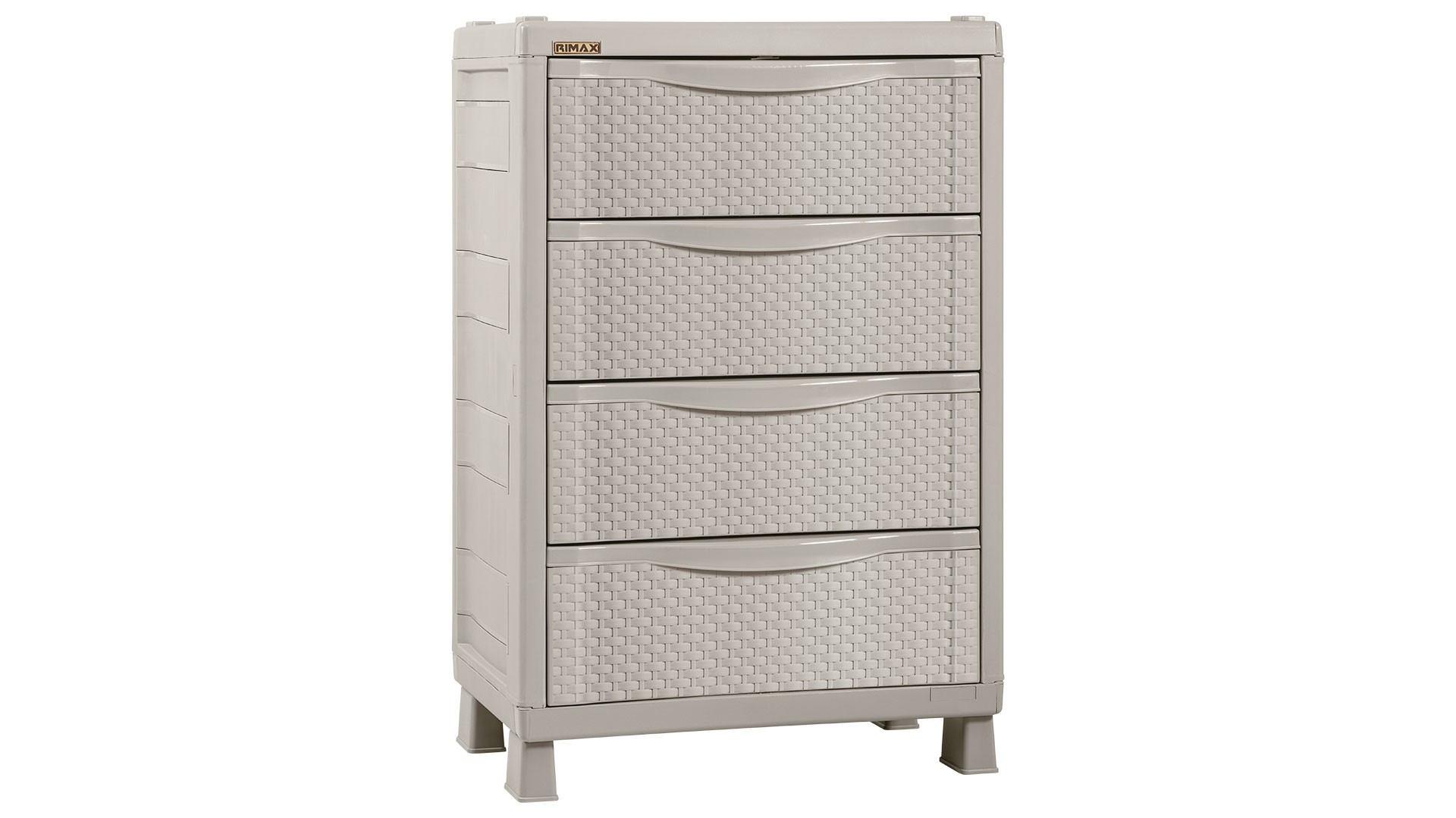 Armario Cajonero Apariencia Rattan Taupe