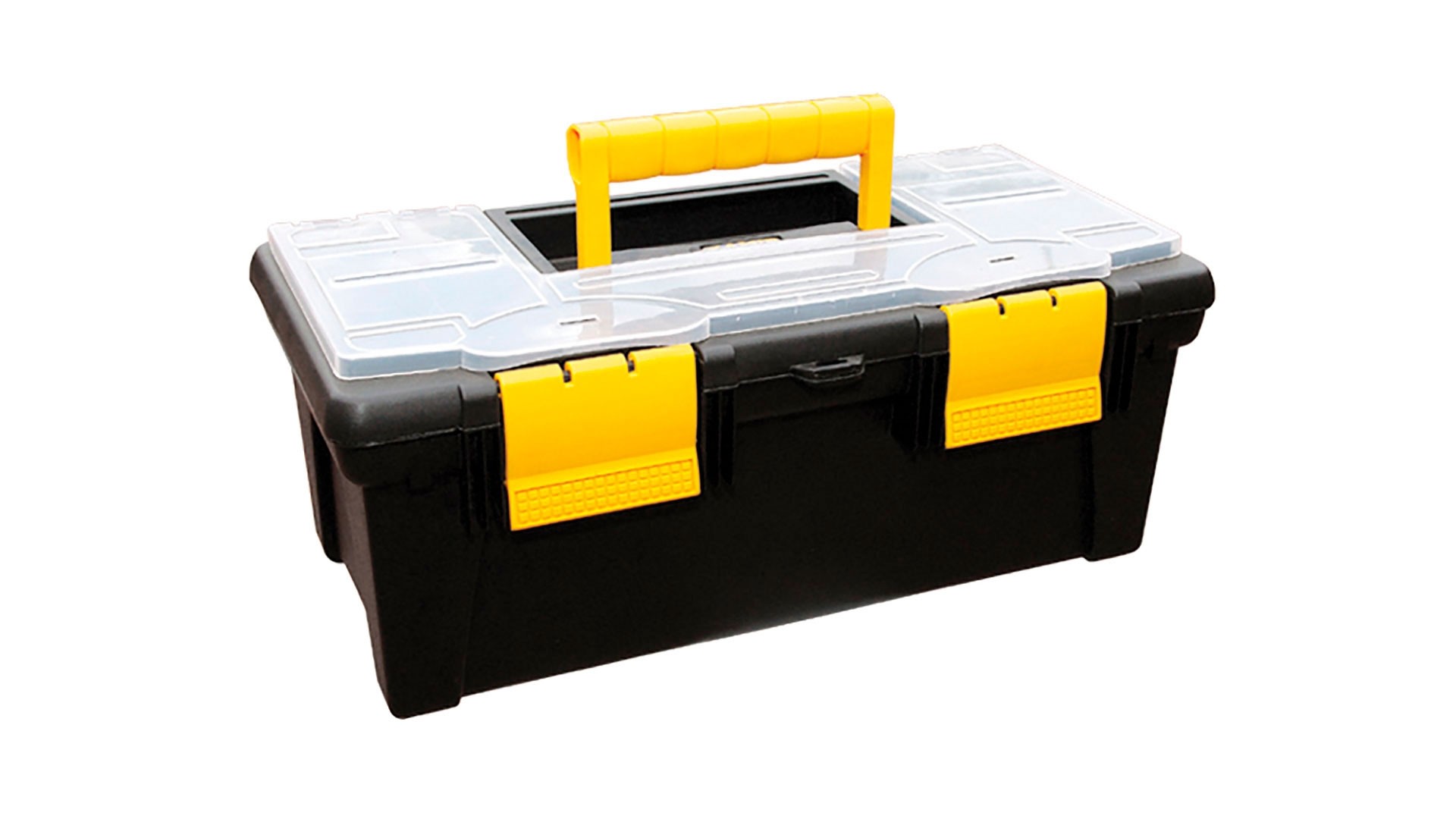 Caja Herramientas 16" con Tapa Organizadora Negra