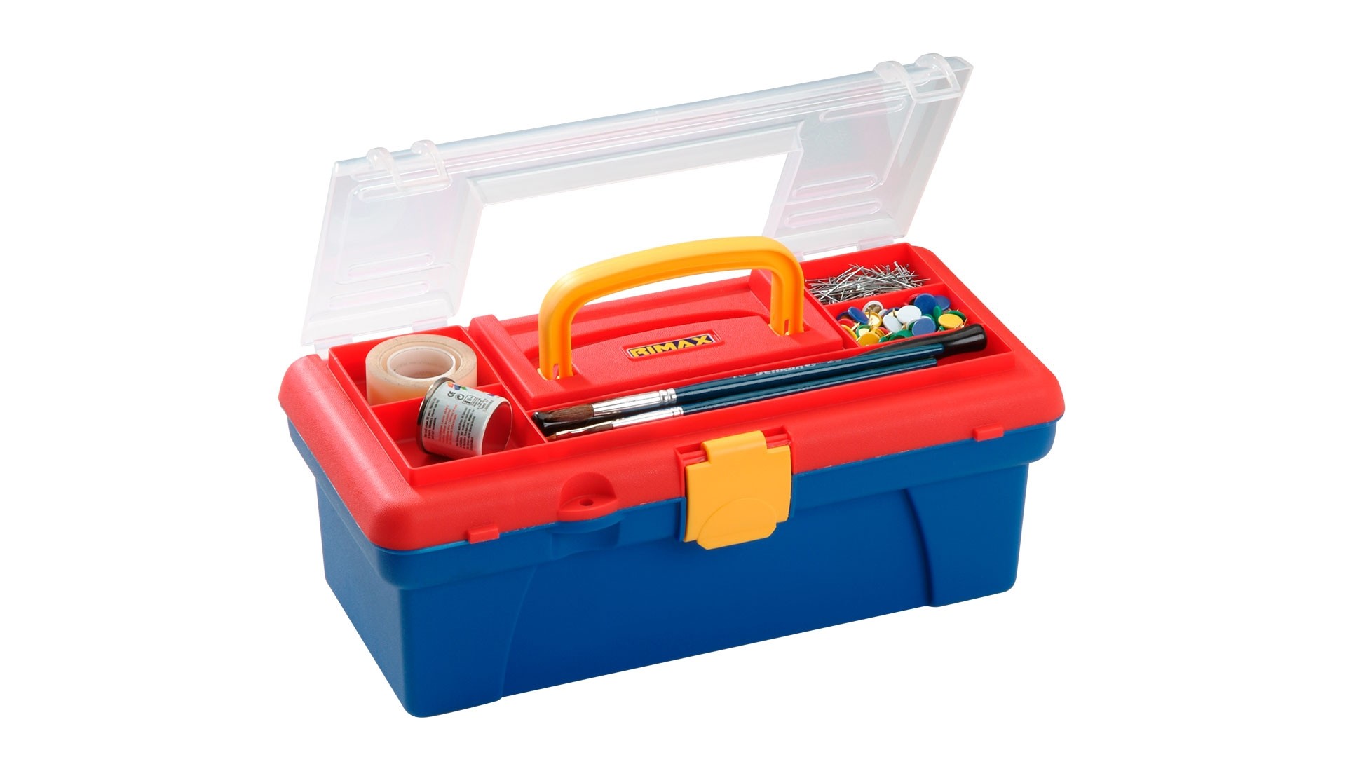 Caja con Manija de 12" para Organización Multicolor