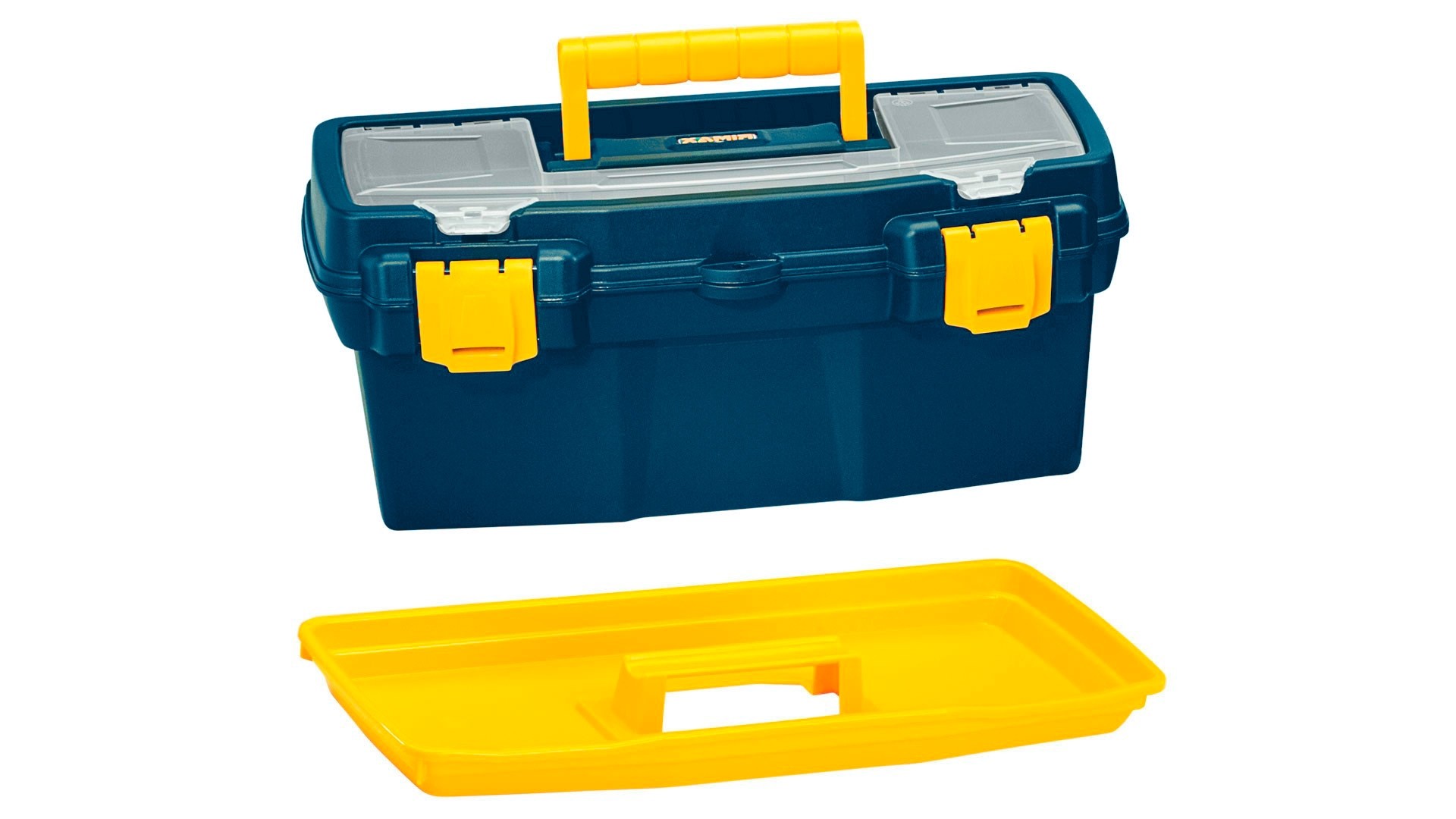 Caja Herramientas 16" Apilable con Tapa Organizadora Azul