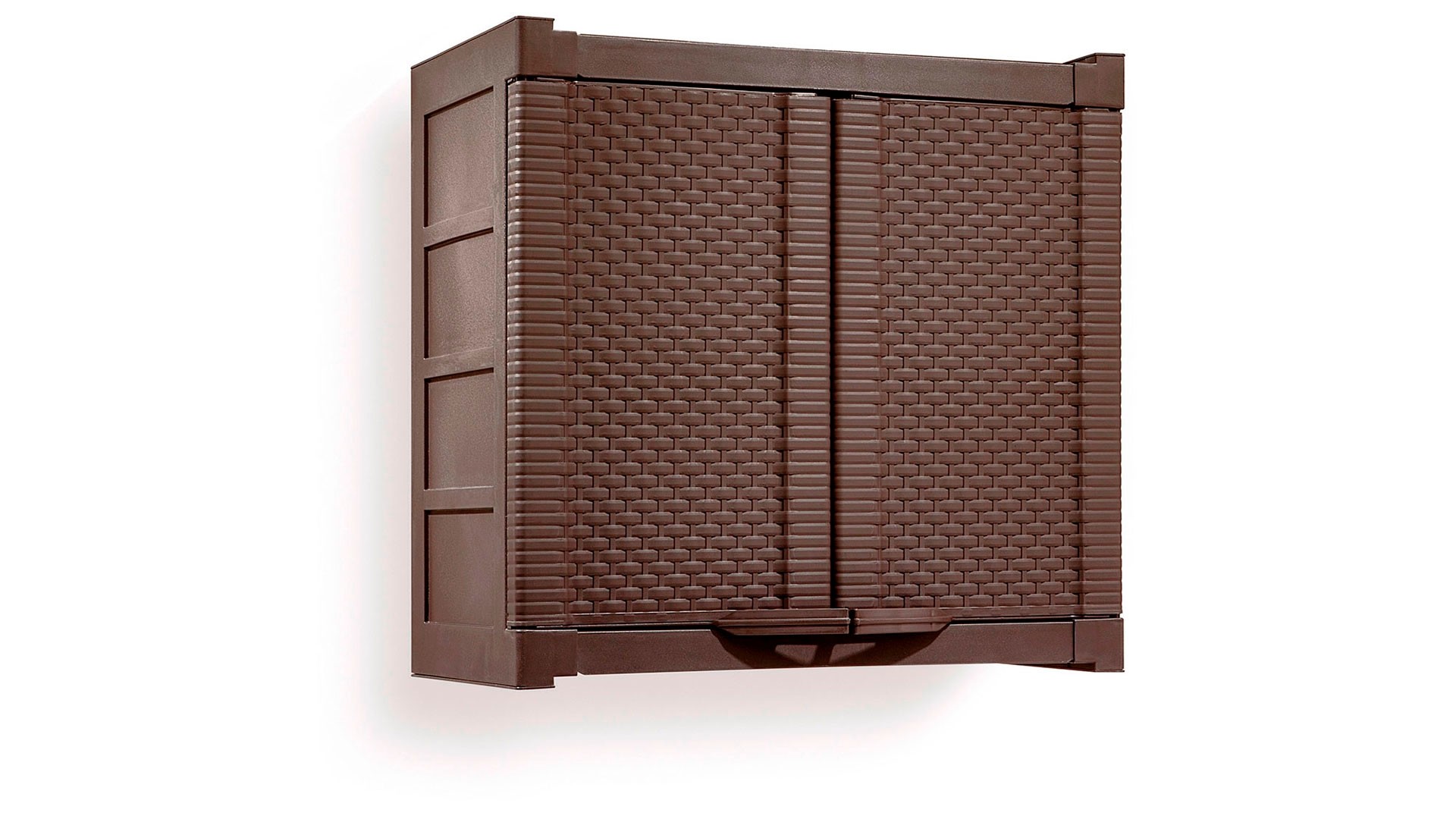 Armario Gabinete Doble Apariencia Rattan Wengue