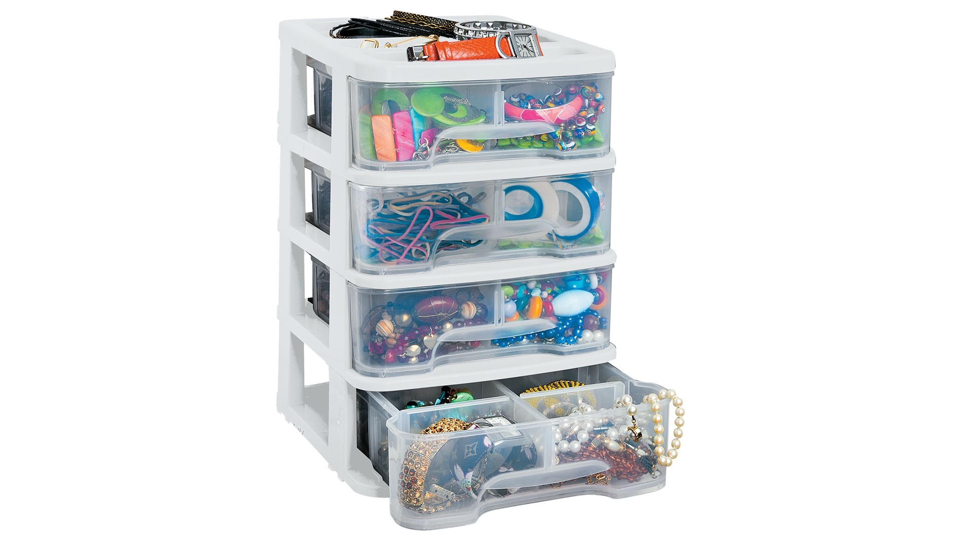 Gavetero Pequeño con 4 Gavetas Blanco