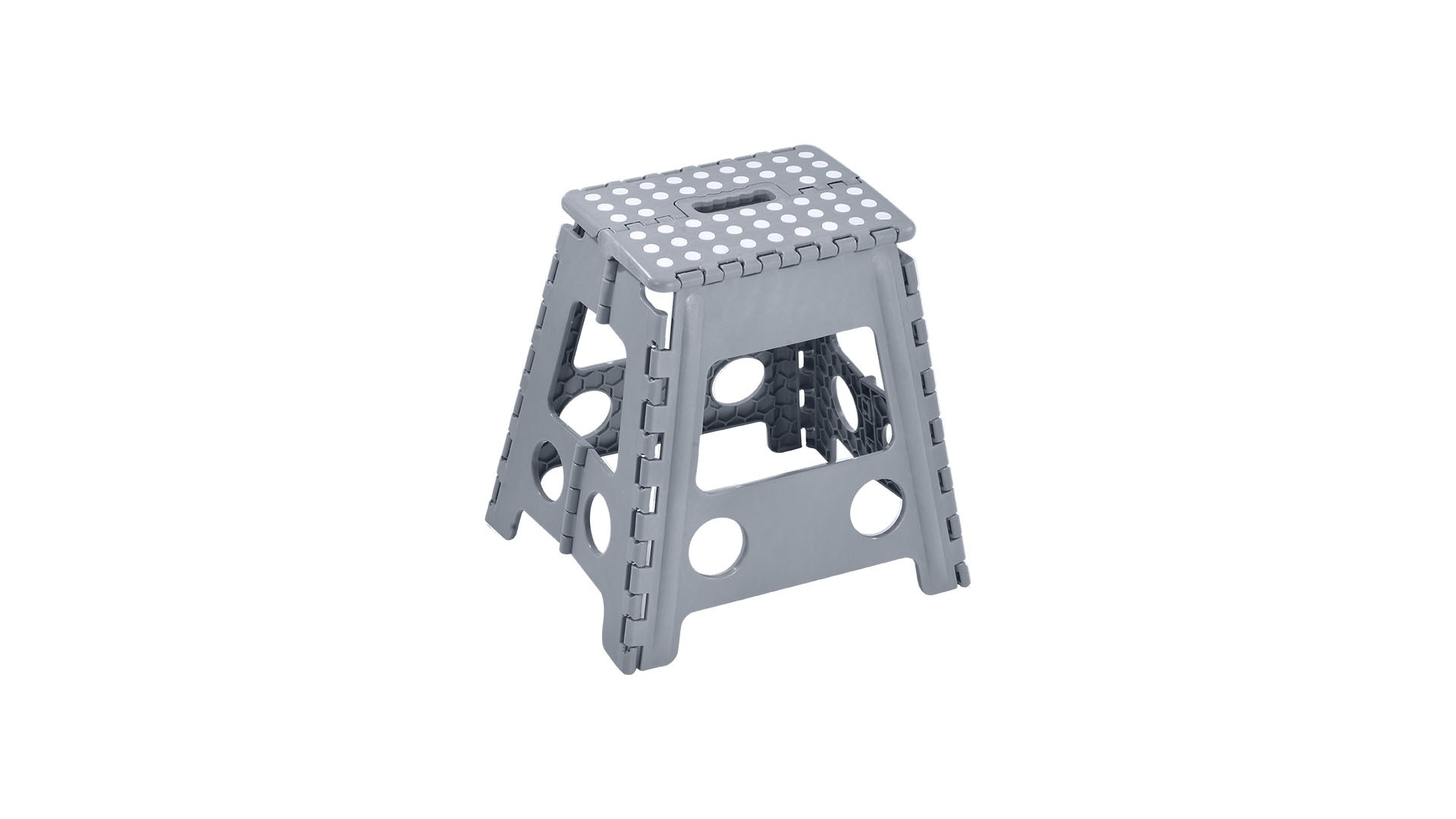 Butaco Plegable Grande Gris y Blanco