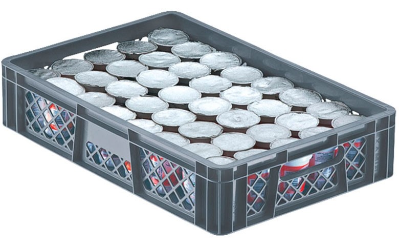 Canastilla 13 cm de Alto con Tejido Cerrado Rombo Gris