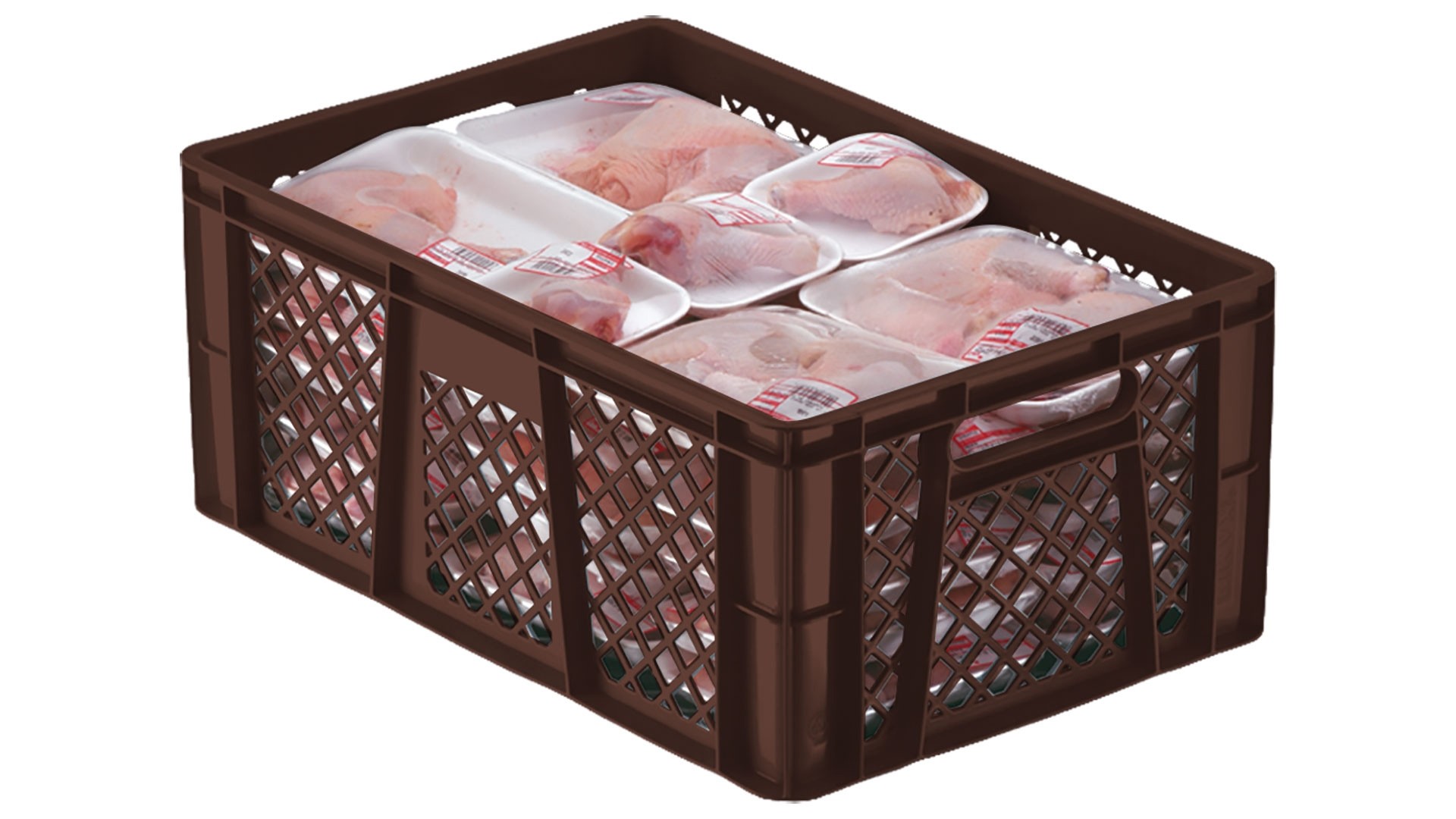 Canastilla 25 cm de Alto con Tejido Rombo Rombo Marron