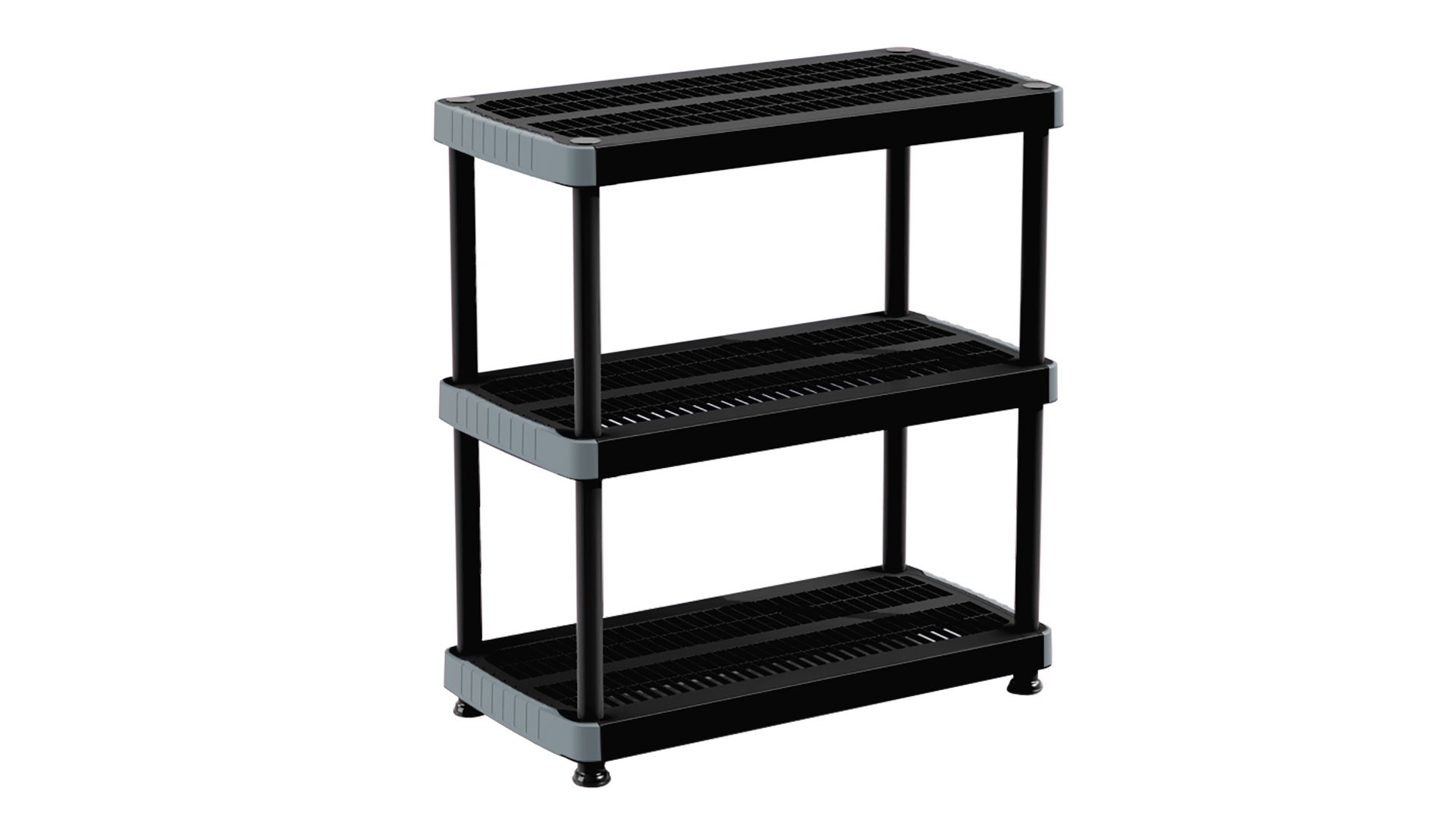 Estanteria Ventilada 18" de 3 Niveles Negra